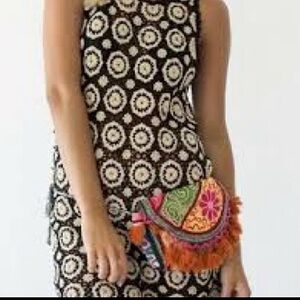 Free People Granny Square Crocheted Dress